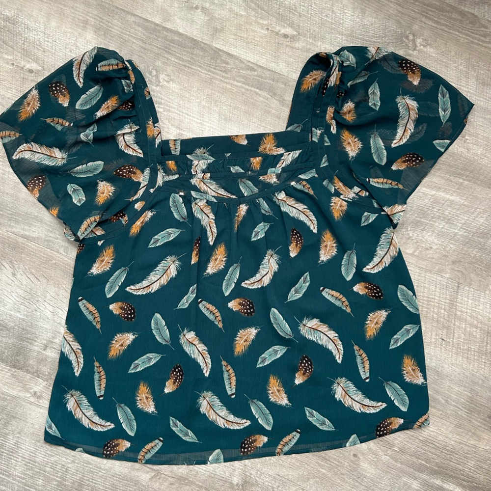 Feather Print Blouse | LOFT